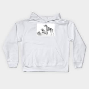 German shorthair pointer - Ready to go Kids Hoodie